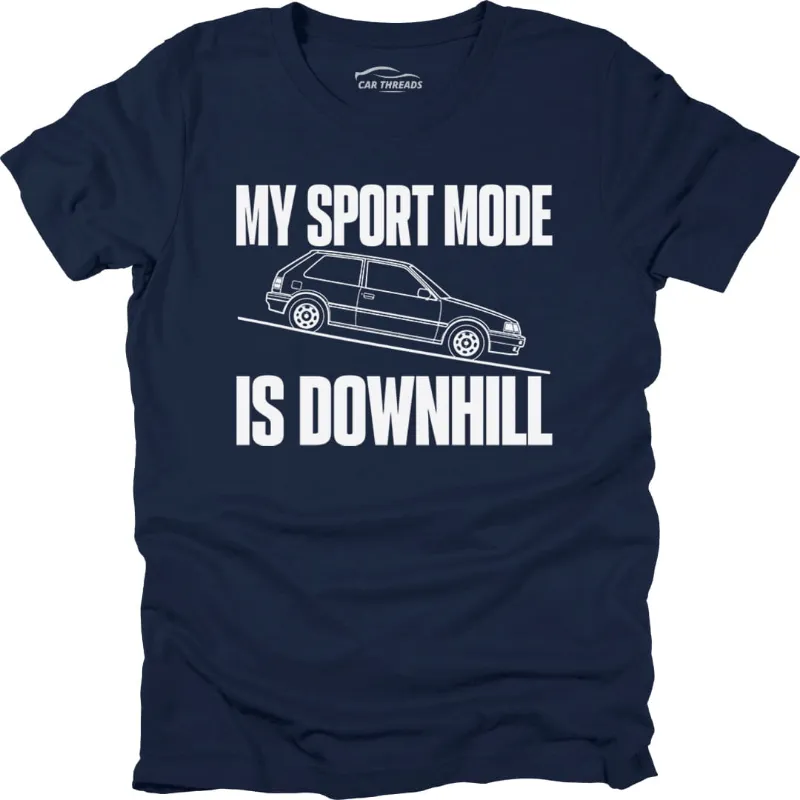 Car Threads My Sport Mode T-Shirt showing a car-themed graphic