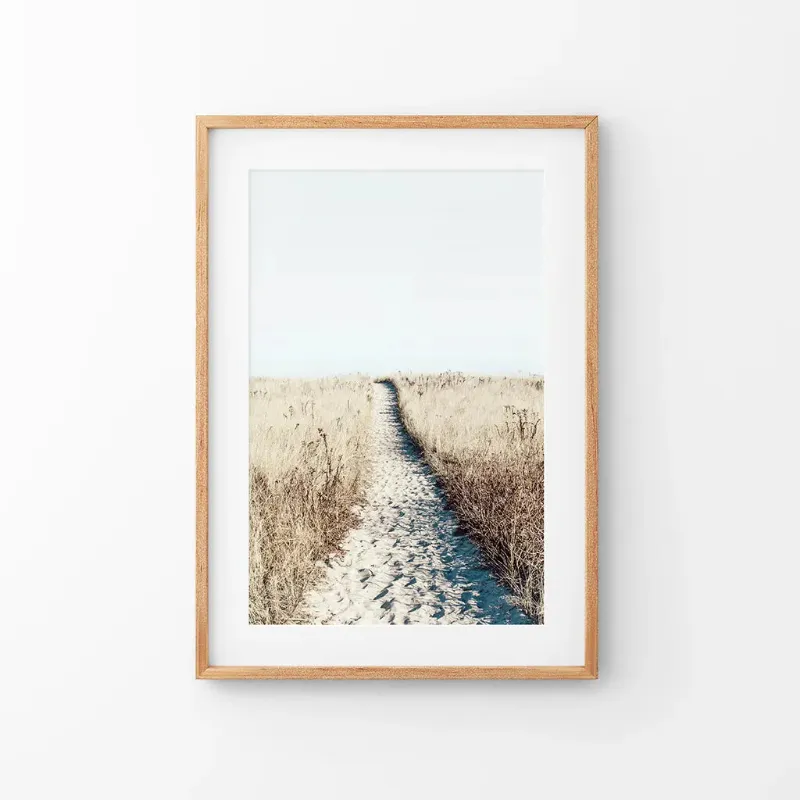 Wall Art Set Calm Beach Wall Art Print showing sand dunes and dried grass