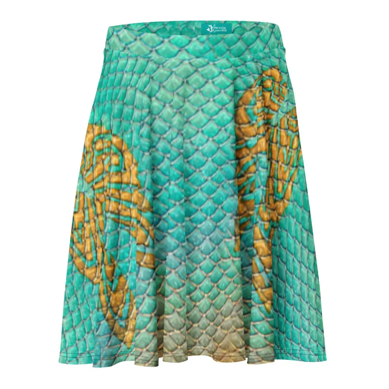 Sereia Guardiã Skater Skirt with flared cut and elastic waistband