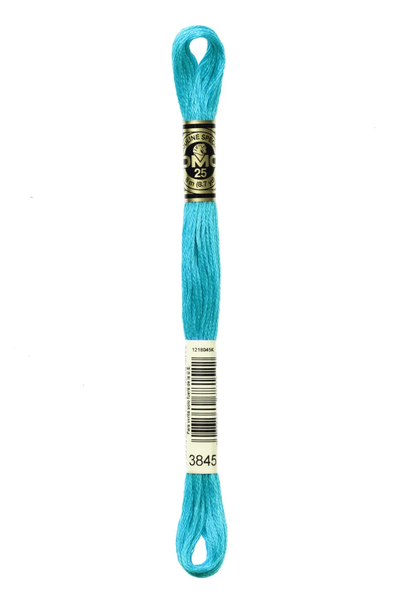 LETISTITCH DMC Mouliné Spécial 117MC-E_3845 embroidery thread skein in turquoise