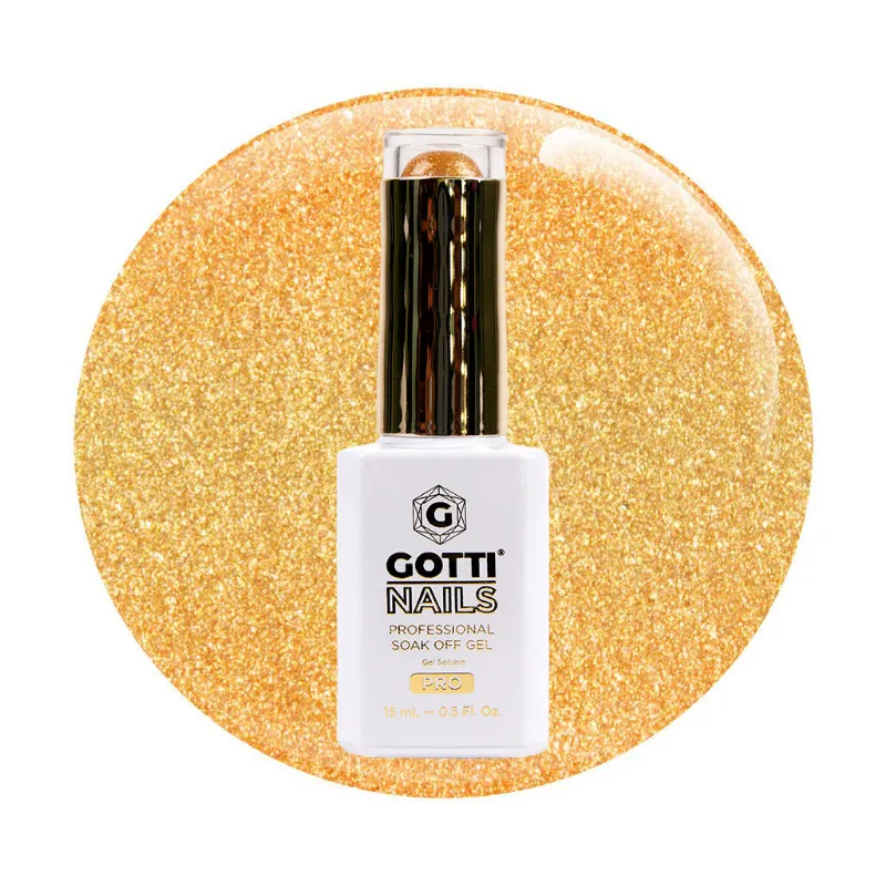 Gotti Nails #103G Gel Color Going For The Gold professional gel polish bottle with gold glitter finish
