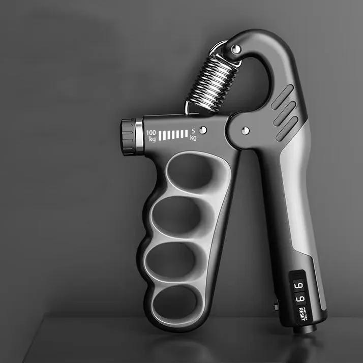 PUPU Sports Adjustable Grip Strengthener 5-100kg Hand Wrist Expander Forearm Trainer showing ergonomic handle design