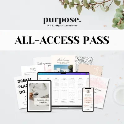 Purpose PLR ALL-ACCESS PASS, product bundle showcase