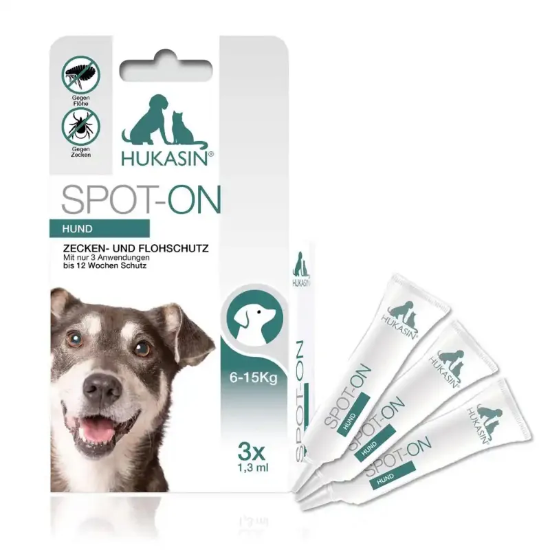 Evolsin Medical Hukasin Spot On Hund tick and flea protection for dogs
