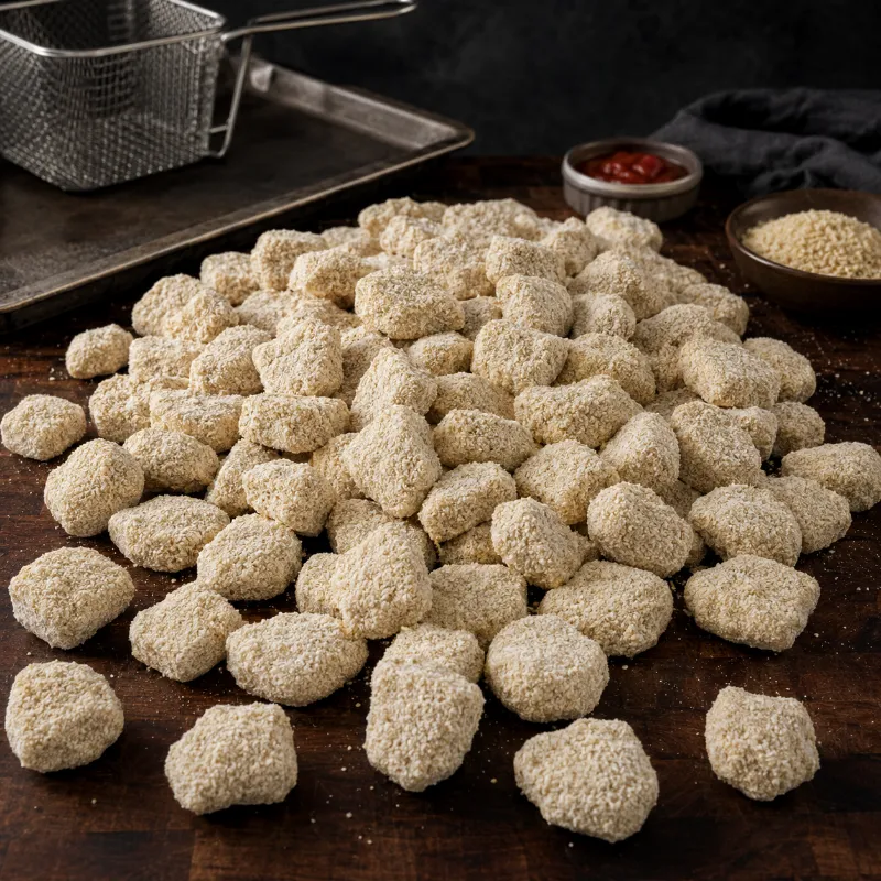 Halal World Depot 5lb Halal Certified Breaded Chicken Nuggets in packaging