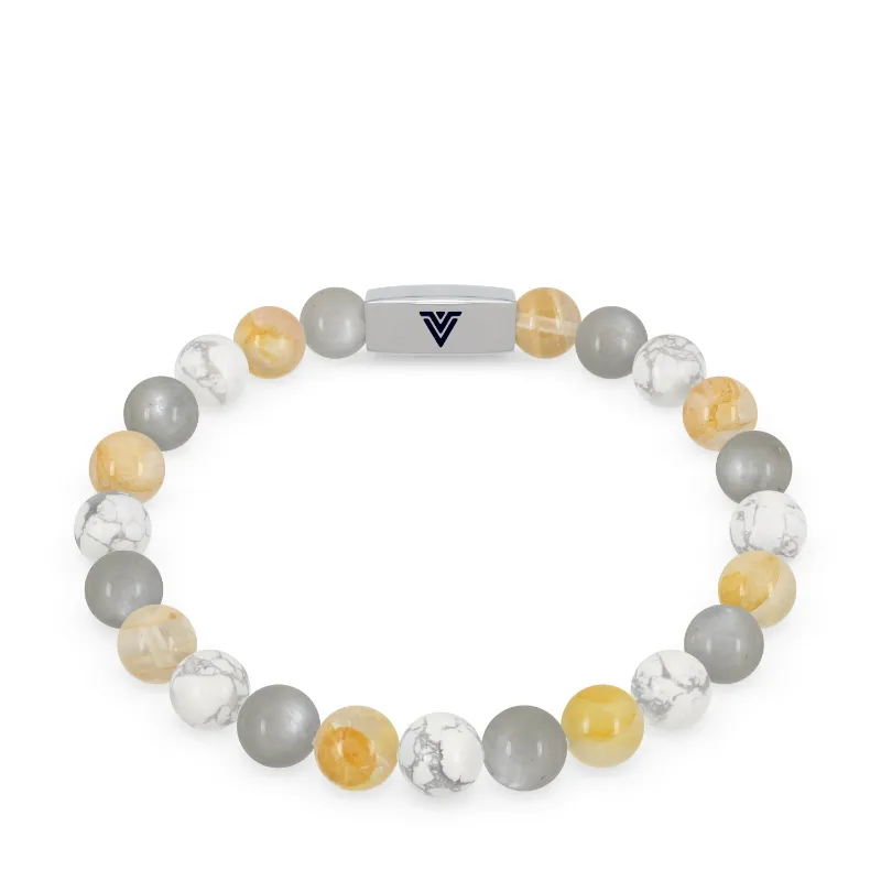 VOLTLIN Gemini Zodiac Stretch Bracelet with gemstone beads