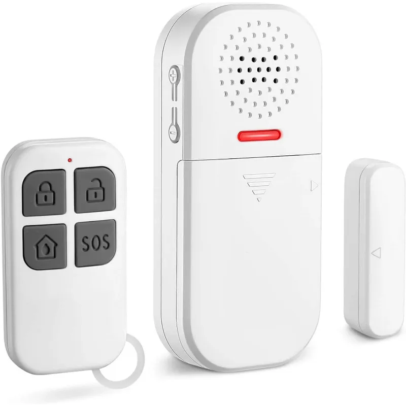 Wsdcam 130dB Wireless Door Alarm with remote control and magnetic sensor