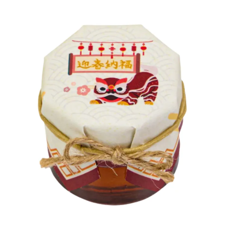 HoneySpree Lunar New Year Blessings mini honey jar with festive packaging