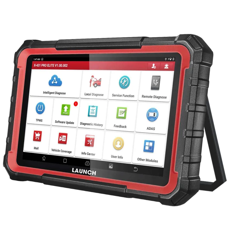 Kingbolen LAUNCH X431 PRO Elite diagnostic scan tool with tablet display and connector