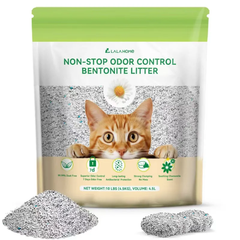 Lala Home Upgrade Bentonite Litter Sodium Mineral Cat Litter bag for multi-cat homes