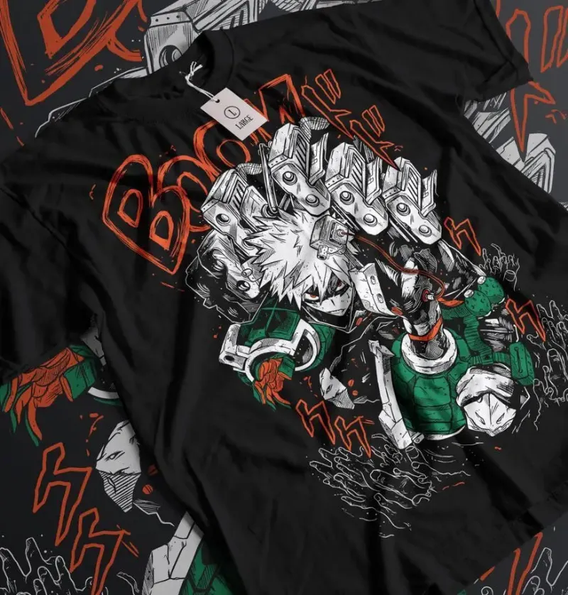 Animeancy Bakugo Katsuki T-Shirt - cotton shirt with character graphic print