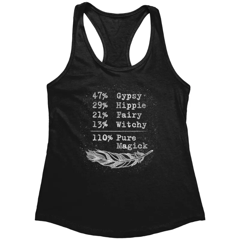 Spirit Nest 110% Pure Magick TL23 racerback tank for women