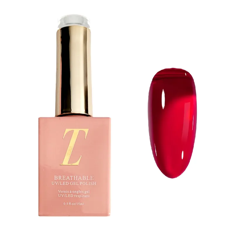 Tuesday in Love Seduction sheer deep red halal gel nail polish bottle
