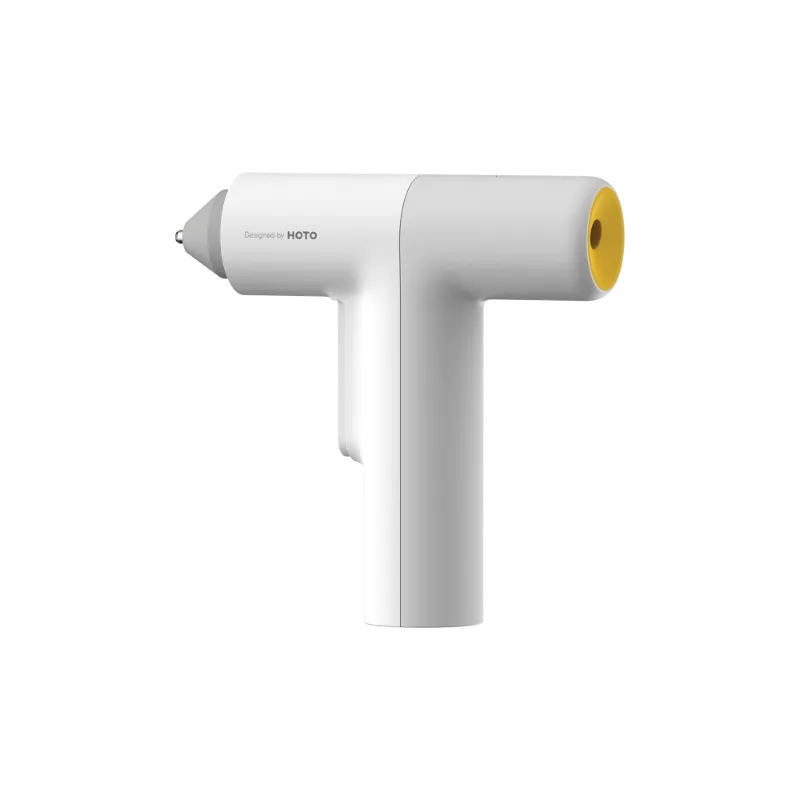 HOTO Cordless Auto-Dispensing Glue Gun, compact gun with colorful glue sticks