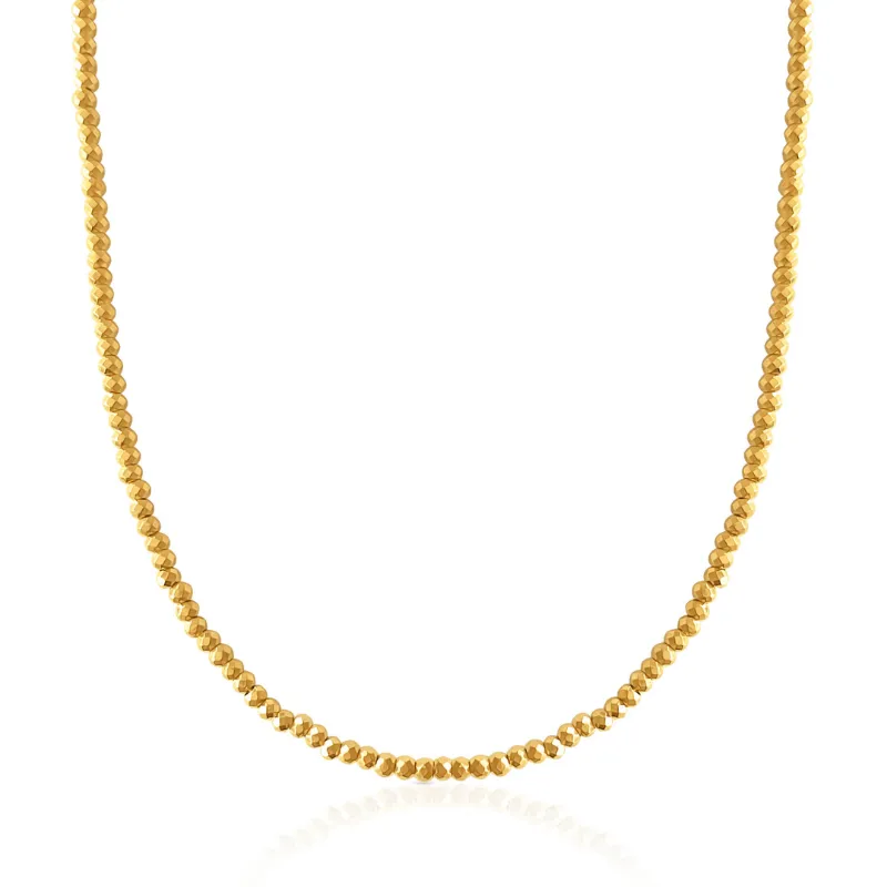 DORSYA Golden Hour Necklace with faceted gold beads on delicate chain