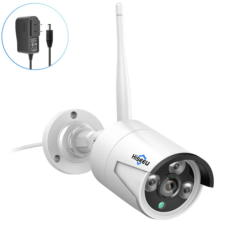 Hiseeu 4K 8MP wireless bullet security camera with two-way audio