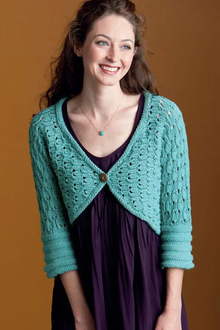 Kristen TenDyke Light Bolero lacy shrug in organic cotton