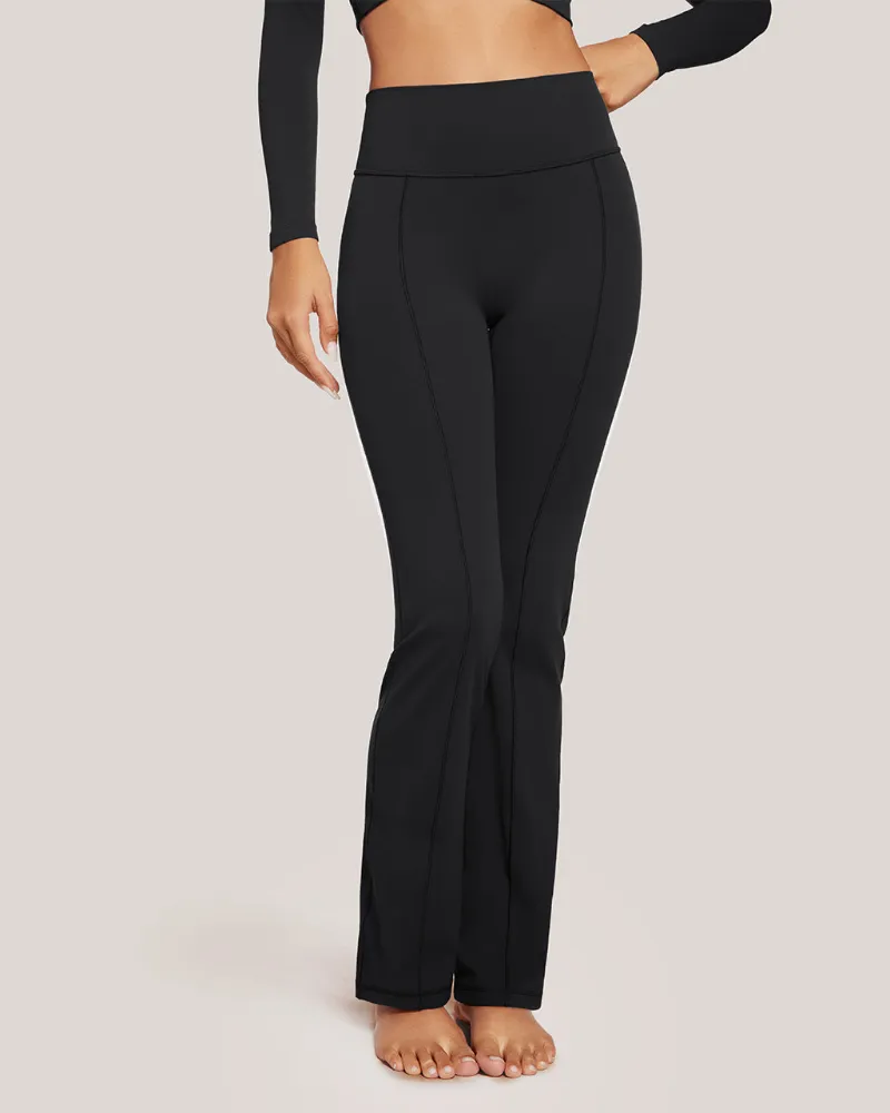 Essenther Global 31" High Waist Mini Flared Leggings in a mini-flared leg design with high waistband