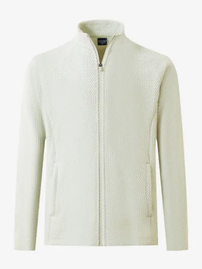 Maelreg Golf Soft Winter Fleece Jackets with wave texture, stand collar detail