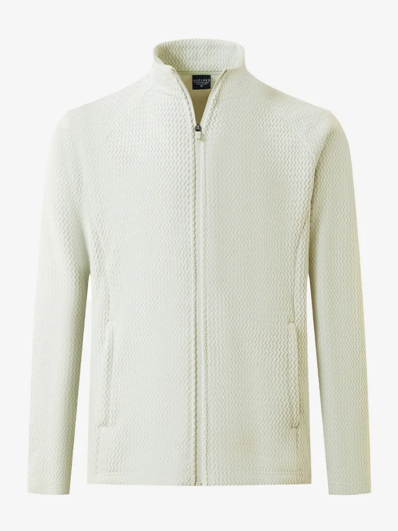 Maelreg Golf Soft Winter Fleece Jackets with wave texture, stand collar detail