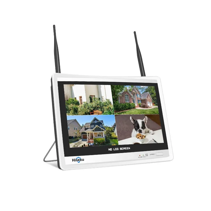 Hiseeu 12-inch LCD wireless NVR with built-in WiFi router