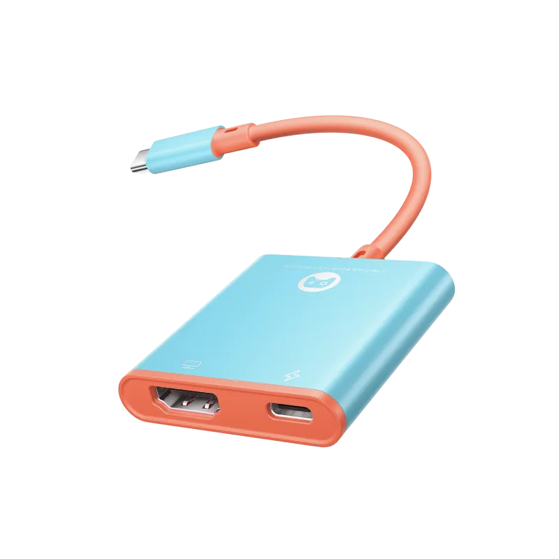 JSAUX 2-in-1 Dock Adapter for Switch 2 compact HDMI adapter