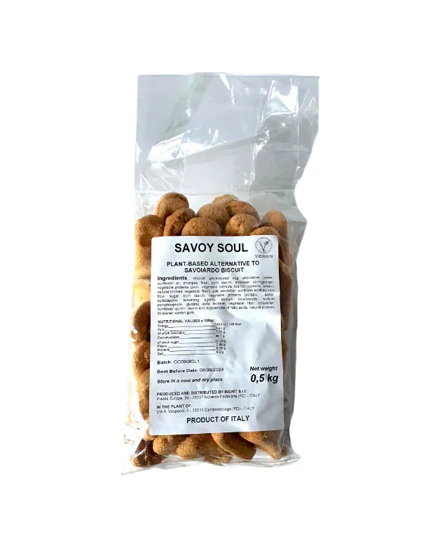 Vegaliano Vegan Ladyfingers (500gr) package showing Italian-style vegan biscuits