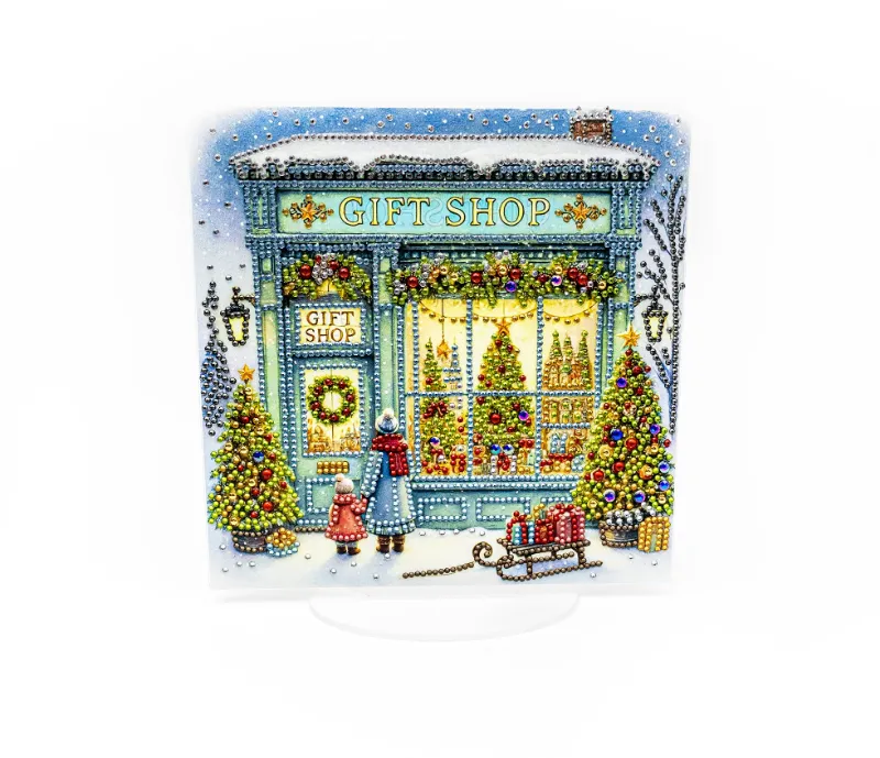 LETISTITCH 481-395 Holiday Joy DIY acrylic decoration with stand, 24 cm height
