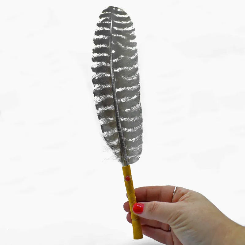 Kates Magik natural turkey wing feather for smoke cleansing and ritual use