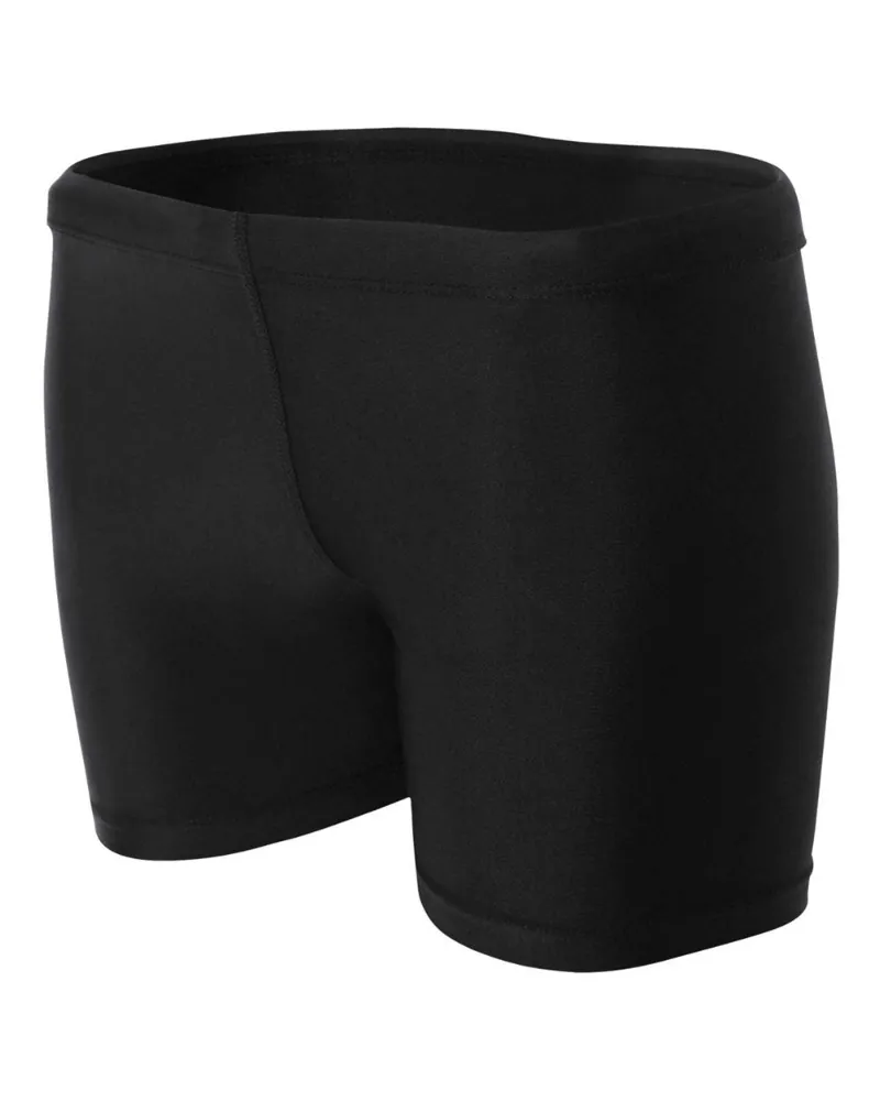 Do It Tennis A4 Women's 4 Inch Compression Short in Black