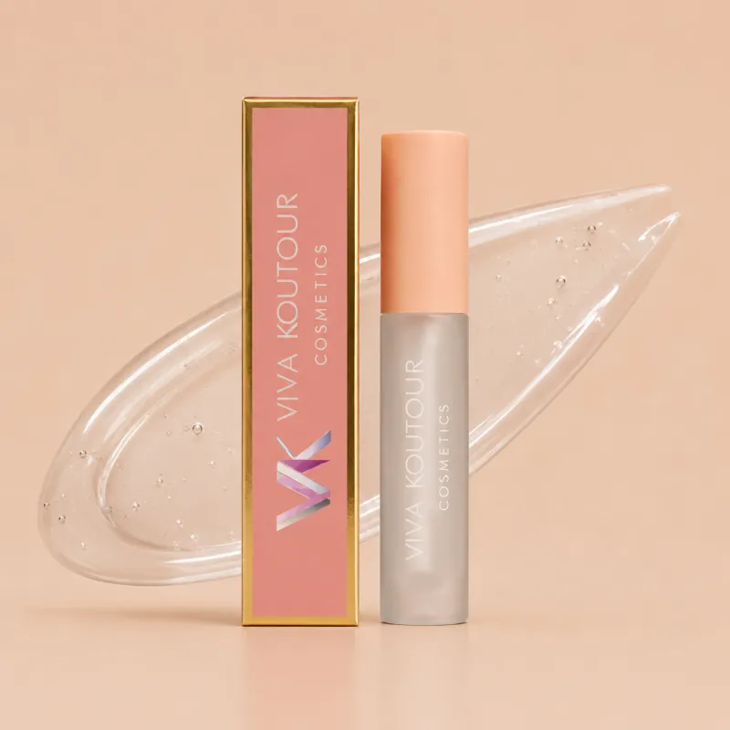 Viva Koutour Cosmetics Dream Bubble Clear Hydrating Lip Gloss with glassy shine finish