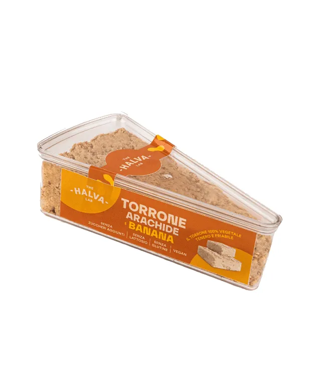 Vegaliano Banana & Peanuts Torrone, chunks of nougat with peanut pieces