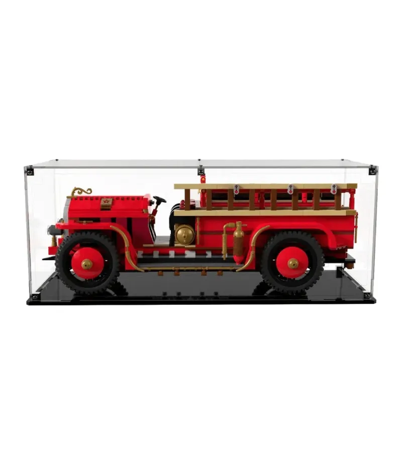 ICUANUTY Display Case for Lego Bricklink Antique Fire Engine BL 19002, clear acrylic box
