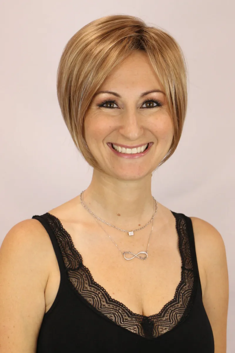 Godiva's Secret Wigs Alana Top w/ Roots hair topper with teased base