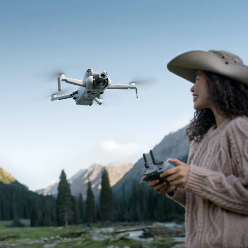 DJI drones Mini 4 Pro compact camera drone with remote