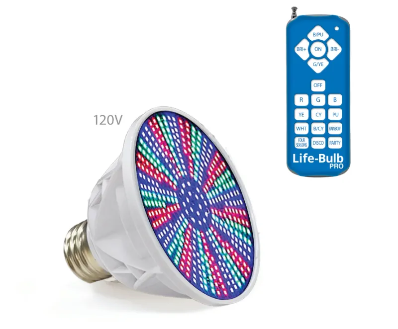 No More Green Technologies Life-Bulb PRO Color LED Spa Bulb E26 base 120V 40W replacement