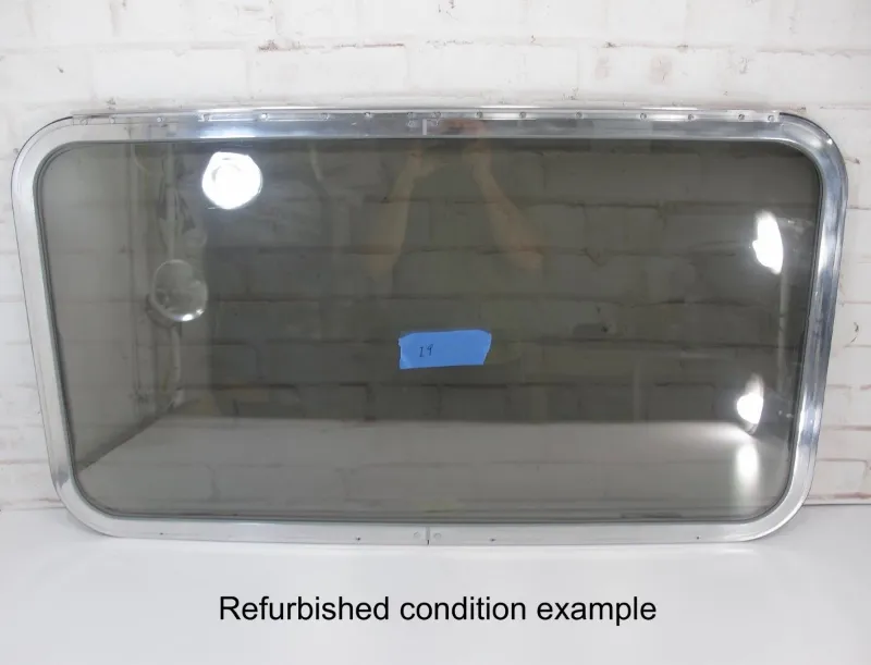 ZeereeZ Airstream Double Pane Glass/Glass Rear Window Assembly for Mid 70s Plus, vintage rear window for Airstream