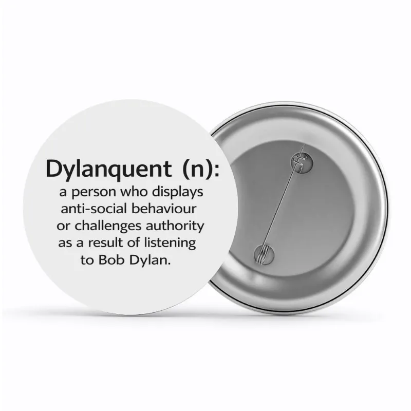 The Banyan Tee US Badge - Dylanquent pin button with glossy finish on white background