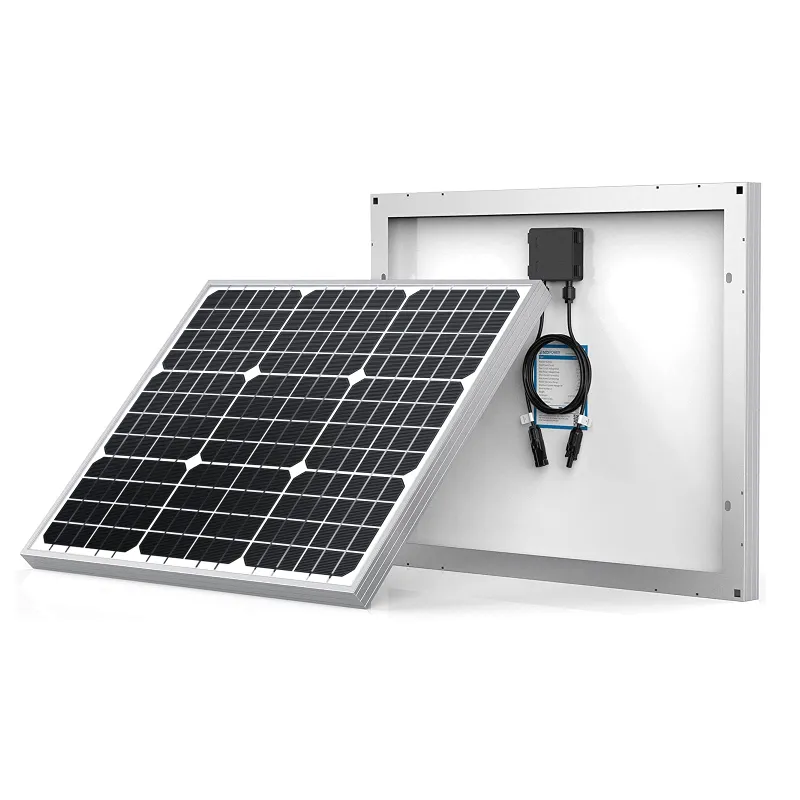 ACOPOWER 50 Watt 12 Volt Monocrystalline Solar Panel with pre-drilled mounting holes