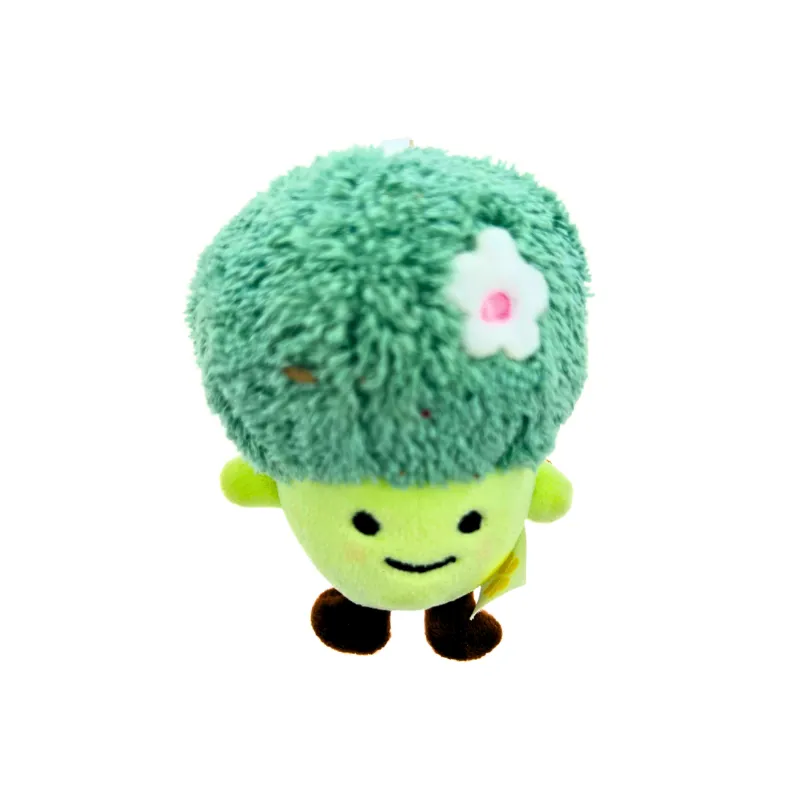 HoneySpree Adorable Broccoli Plushie Keychain with flower accent