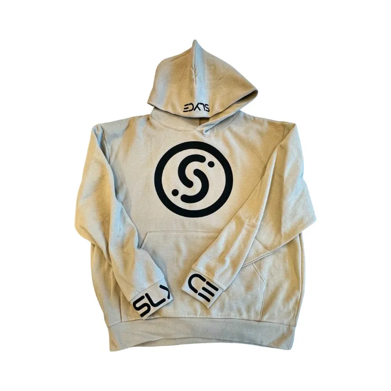 SLYCE Sport tan hoodie with oversized fit and drop shoulder design for pickleball