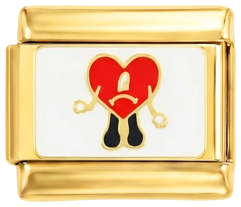 Charms Official Bad Bunny Gold charm in gold tone finish
