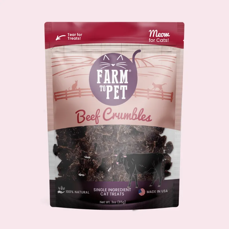 Found My Animal Beef Crumbles Cat Treats high protein grain-free beef snacks