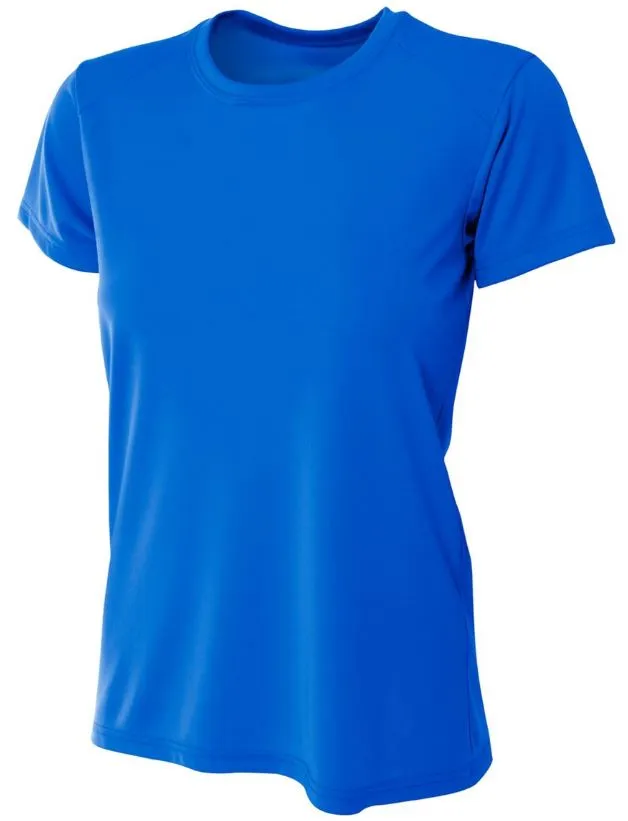 Do It Tennis A4 Women's Cooling Performance Crew Neck Tee (Royal) - royal crew neck tee