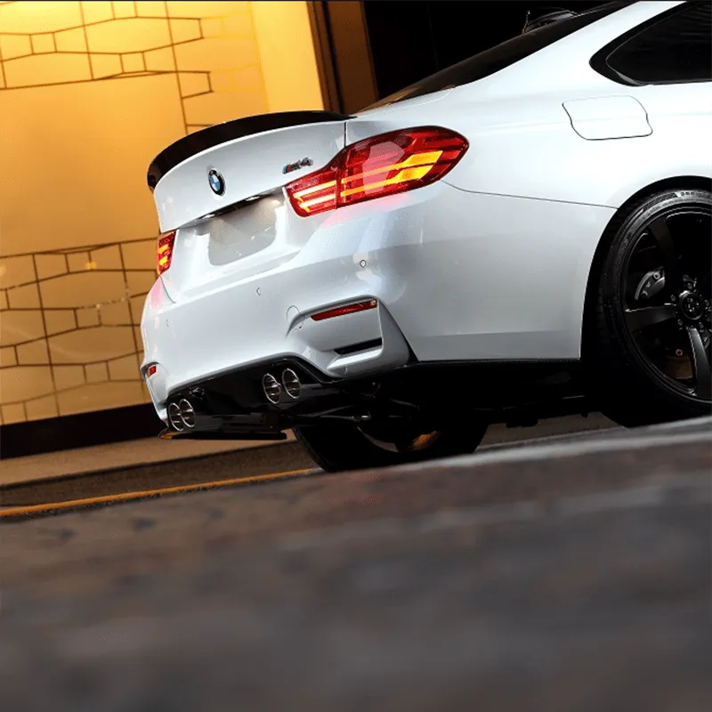Twenty Two Tuning 3D Carbon Fiber Rear Diffuser compatible with BMW M3/M4 F80/F82/F83 showing single-piece construction
