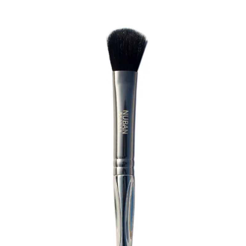 Nuban Beauty NY-32 Exact Blend Brush, a dense flat makeup brush for powders, creams, concealers and foundations