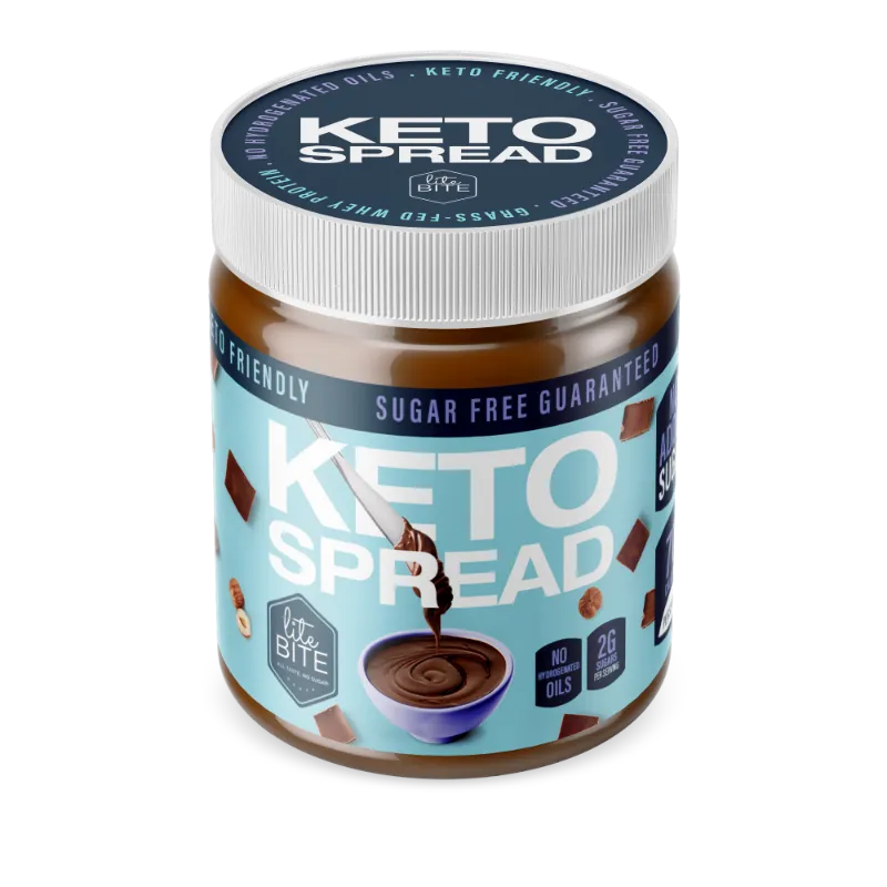 LiteBite Egypt Keto Hazelnut Chocolate Spread jar with 200g of gluten-free hazelnut chocolate spread