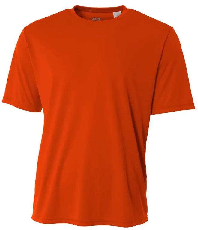 Do It Tennis A4 Men's Performance Crew Shirt (Orange) athletic workout tee