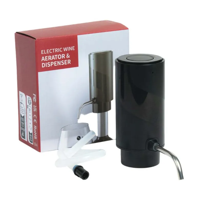 HoneySpree Electric Wine Aerator & Dispenser dispensing wine