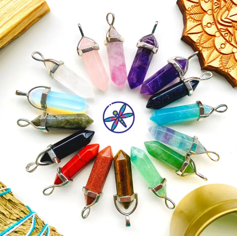 Turix Crystal Necklace with natural gemstone pendant